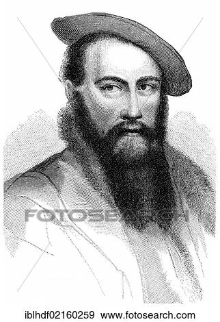 Historical illustration from the 19th Century, portrait of Sir Thomas Wyatt, 1503 - 1542, an English poet View Large Photo Image Stock Photo - Historical illustration from the 19th Century, portrait of Sir Thomas Wyatt, 1503 - 1542, an English poet. Fotosearch