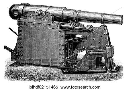 Historical illustration from the 19th Century, depiction of a German cannon from Krupp View Large Photo Image Stock Photography - Historical illustration from the 19th Century, depiction of a German cannon from Krupp. Fotosearch