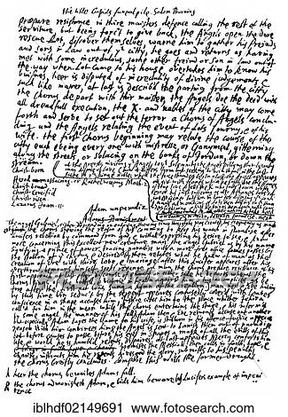 Historical manuscript, 1861, by John Milton, 1608 - 1674, an English poet and political philosopher View Large Photo Image Stock Image - Historical manuscript, 1861, by John Milton, 1608 - 1674, an English poet and political philosopher. Fotosearch