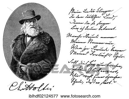 Historical manuscript and portrait of Karl von Holtei, 1798 - 1880, a German writer, actor, reciter, theater director and theater manager, from Bildatlas zur Geschichte der Deutschen Nationalliteratur, Illustrated Atlas of the History of German... View Large Photo Image Stock Photo - Historical manuscript and portrait of Karl von Holtei, 1798 - 1880, a German writer, actor, reciter, theater director and theater manager, from Bildatlas zur Geschichte der Deutschen Nationalliteratur, Illustrated Atlas of the History of German.... Fotosearch