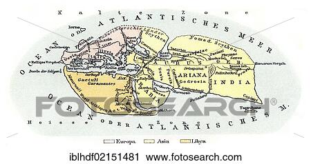 Historical map from the 19th Century, world map according to Strabon or Strabo, circa 63 BC - 23 AD, an ancient Greek historian and geographer View Large Photo Image Stock Image - Historical map from the 19th Century, world map according to Strabon or Strabo, circa 63 BC - 23 AD, an ancient Greek historian and geographer. Fotosearch