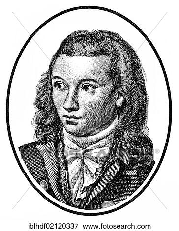 Historical print, engraving, 1845, portrait of Novalis or Georg Philipp Friedrich Freiherr von Hardenberg, 1772-1801, German writer of early Romanticism, philosopher and mining engineer, from Bildatlas zur Geschichte der Deutschen Nationalliteratur by... View Large Photo Image Stock Photo - Historical print, engraving, 1845, portrait of Novalis or Georg Philipp Friedrich Freiherr von Hardenberg, 1772-1801, German writer of early Romanticism, philosopher and mining engineer, from Bildatlas zur Geschichte der Deutschen Nationalliteratur by.... Fotosearch