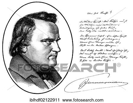 Historical print, engraving, historical manuscript, 1812, and portrait, 1839, of Karl Leberecht Immermann, 1796-1840, German writer, poet and playwright, from Bildatlas zur Geschichte der Deutschen Nationalliteratur, von Gustav Koennecke, picture... View Large Photo Image Stock Image - Historical print, engraving, historical manuscript, 1812, and portrait, 1839, of Karl Leberecht Immermann, 1796-1840, German writer, poet and playwright, from Bildatlas zur Geschichte der Deutschen Nationalliteratur, von Gustav Koennecke, picture.... Fotosearch