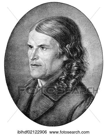 Historical print, engraving, portrait of Friedrich Rueckert or Freimund Raimar, Reimar or Reimer, 1788-1866, German poet, translator and one of the founders of German Oriental Studies, from Bildatlas zur Geschichte der Deutschen Nationalliteratur, von... View Large Photo Image Stock Photograph - Historical print, engraving, portrait of Friedrich Rueckert or Freimund Raimar, Reimar or Reimer, 1788-1866, German poet, translator and one of the founders of German Oriental Studies, from Bildatlas zur Geschichte der Deutschen Nationalliteratur, von.... Fotosearch