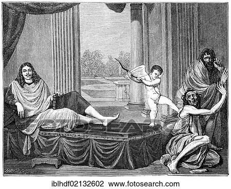 Stock Image - Historical print from the 19th Century, portrait of Molière or Jean-Baptiste Poquelin, 1622 - 1673, a French actor, theater director and playwright. Fotosearch