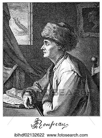 Historical print from the 19th Century, portrait of Jean-Jacques Rousseau, 1712 - 1778, a Swiss writer, philosopher, educator, naturalist and composer of the Enlightenment View Large Photo Image Stock Image - Historical print from the 19th Century, portrait of Jean-Jacques Rousseau, 1712 - 1778, a Swiss writer, philosopher, educator, naturalist and composer of the Enlightenment. Fotosearch