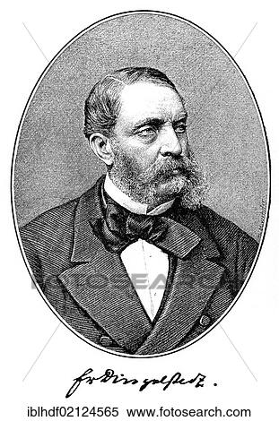 Stock Photography - Historical print, portrait of Franz von Dingelstedt, 1814 - 1881, a German poet, journalist and theater director, from Bildatlas zur Geschichte der Deutschen Nationalliteratur, Illustrated Atlas of the History of German National Literature, by Gustav.... Fotosearch