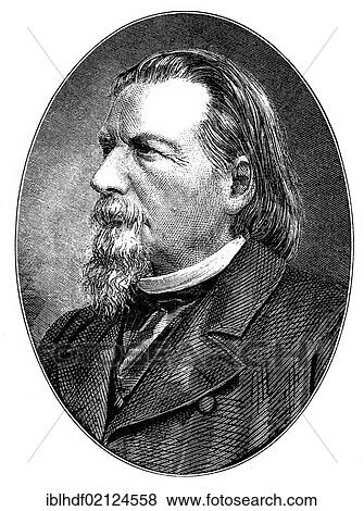Stock Photo - Historical print, portrait of Ronald Searle, 1811 - 1878, a German writer, playwright and journalist of the early Age of Realism, from Bildatlas zur Geschichte der Deutschen Nationalliteratur, Illustrated Atlas of the History of German National.... Fotosearch