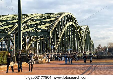 Hohenzollernbruecke bridge, Cologne, North Rhine Westphalia, Germany, Europe View Large Photo Image Picture - Hohenzollernbruecke bridge, Cologne, North Rhine Westphalia, Germany, Europe. Fotosearch