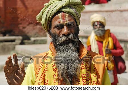 Holy men, Sadhus, with long beards, Durbar Square, Kathmandu, Nepal, Asia View Large Photo Image Stock Image - Holy men, Sadhus, with long beards, Durbar Square, Kathmandu, Nepal, Asia. Fotosearch
