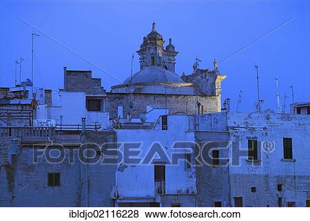 Houses of Polignano a Mare in the blue hour, Apulia, Italy, Europe View Large Photo Image Stock Photo - Houses of Polignano a Mare in the blue hour, Apulia, Italy, Europe. Fotosearch