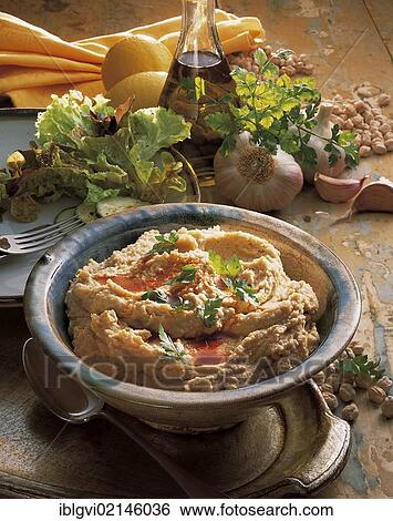 Hummus bi Tahina, sesame and chick-pea paste, Syria, Asia View Large Photo Image Stock Photograph - Hummus bi Tahina, sesame and chick-pea paste, Syria, Asia. Fotosearch