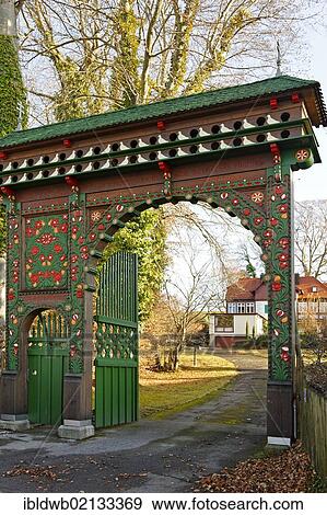 Hungarian Gate, house of the Waldemar Bonsel Foundation in Ambach, on Lake Starnberg, Five Lakes region, Upper Bavaria, Bavaria, Germany, Europe View Large Photo Image Stock Photo - Hungarian Gate, house of the Waldemar Bonsel Foundation in Ambach, on Lake Starnberg, Five Lakes region, Upper Bavaria, Bavaria, Germany, Europe. Fotosearch