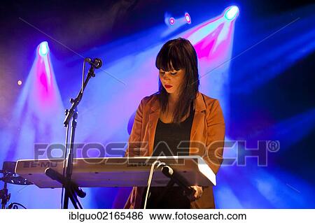 Stock Photograph - Ida Hedene of the Swedish band "You Say France and I Whistle" playing live at the Schueuer, Lucerne, Switzerland, Europe. Fotosearch