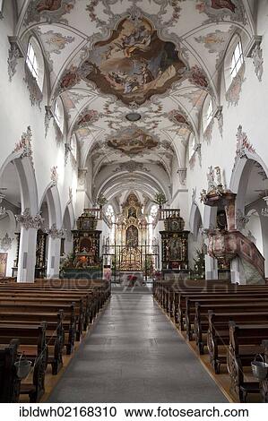 Interior view, Catholic church of St. John the Baptist, Laufenburg, High Rhine region, canton of Aargau, Switzerland, Europe View Large Photo Image Stock Image - Interior view, Catholic church of St. John the Baptist, Laufenburg, High Rhine region, canton of Aargau, Switzerland, Europe. Fotosearch