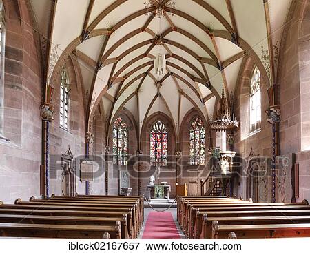 Stock Photo - Interior view, church of St. Peter and Paul, Hirsau Benedictine Abbey, Hirsau, Calw, Northern Black Forest, Baden-Wuerttemberg, Germany, Europe. Fotosearch