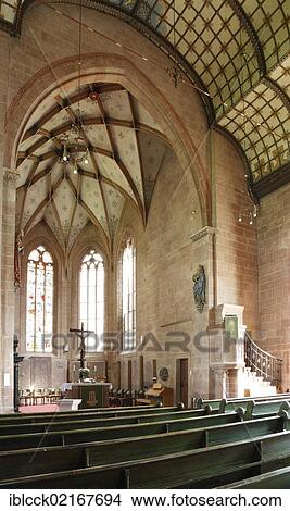 Picture - Interior view, monastery church, Kloster Herrenalb, Herrenalb Abbey, former Cistercian monastery, Bad Herrenalb, Baden-Wuerttemberg, Germany, Europe. Fotosearch