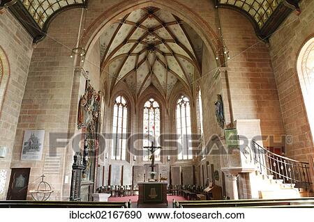 Stock Image - Interior view, monastery church, Kloster Herrenalb, Herrenalb Abbey, former Cistercian monastery, Bad Herrenalb, Baden-Wuerttemberg, Germany, Europe. Fotosearch