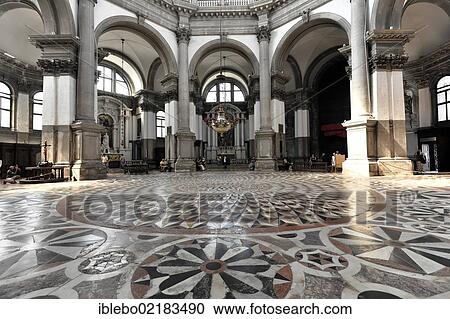 Interior View Of Church Of Santa Maria Della Salute Venice Veneto Italy Europe Stock Image Iblebo Fotosearch