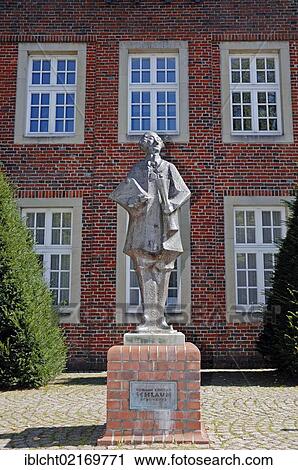 Stock Image - Johann Conrad Schlaun memorial, Nottuln, Muensterland, North Rhine-Westphalia, Germany, PublicGround, Europe. Fotosearch