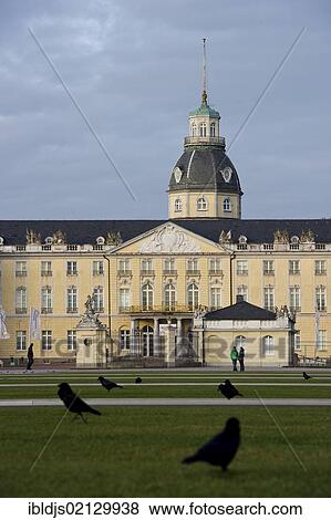 Stock Photo - Karlsruhe Palace, Karlsruhe, Baden-Wuerttemberg, Germany, Europe. Fotosearch