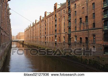 Kehrwiederfleet canal in the Speicherstadt historic warehouse district, Hamburg, Germany, Europe View Large Photo Image Stock Photograph - Kehrwiederfleet canal in the Speicherstadt historic warehouse district, Hamburg, Germany, Europe. Fotosearch