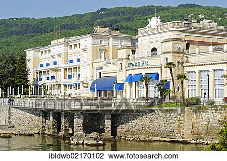 Kvarner Hotel, Opatija, Istria, Croatia, Europe View Large Photo Image Stock Image - Kvarner Hotel, Opatija, Istria, Croatia, Europe. Fotosearch