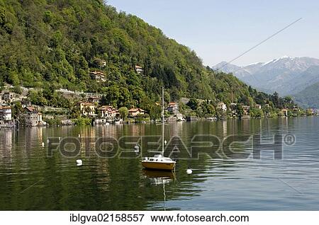 Lake Maggiore at Cannero Riviera, Piedmont, Italy, Europe View Large Photo Image Stock Photo - Lake Maggiore at Cannero Riviera, Piedmont, Italy, Europe. Fotosearch