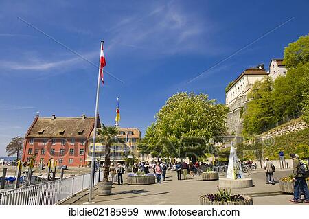 Lakeside promenade, Unterstadt district, Meersburg, Lake Constance, Baden-Wuerttemberg, southern Germany, Germany, Europe View Large Photo Image Stock Photo - Lakeside promenade, Unterstadt district, Meersburg, Lake Constance, Baden-Wuerttemberg, southern Germany, Germany, Europe. Fotosearch