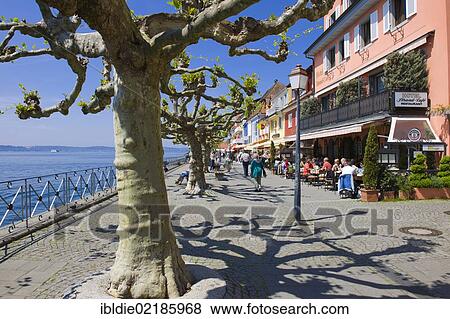 Lakeside promenade, Unterstadt district, Meersburg, Lake Constance, Baden-Wuerttemberg, southern Germany, Germany, Europe View Large Photo Image Stock Photo - Lakeside promenade, Unterstadt district, Meersburg, Lake Constance, Baden-Wuerttemberg, southern Germany, Germany, Europe. Fotosearch