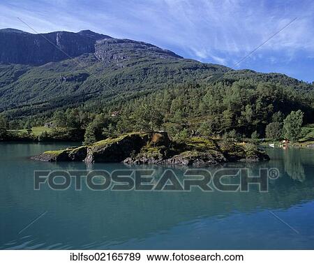 Landscape at Lake Lovatnet near Olden, Sogn og Fjordane, Norway, Scandinavia, Europe View Large Photo Image Stock Photo - Landscape at Lake Lovatnet near Olden, Sogn og Fjordane, Norway, Scandinavia, Europe. Fotosearch
