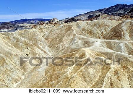 Stock Photo - Landscape at Zabriskie Point, Death Valley National Park, Mojave Desert, California, Nevada, USA, North America. Fotosearch
