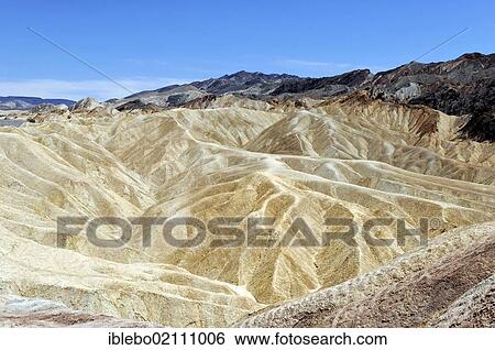 Stock Photograph - Landscape at Zabriskie Point, Death Valley National Park, Mojave Desert, California, Nevada, USA, North America. Fotosearch