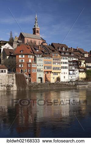 Stock Image - Laufenburg, Waldshut district, High Rhine, Black Forest, Baden-Wuerttemberg, Germany, Europe, PublicGround, Europe. Fotosearch