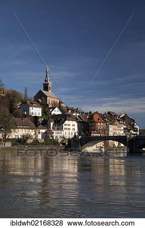 Stock Photo - Laufenburg, Waldshut district, High Rhine, Black Forest, Baden-Wuerttemberg, Germany, Europe, PublicGround, Europe. Fotosearch