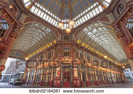 Stock Image - Leadenhall Market in London, England, United Kingdom, Europe. Fotosearch