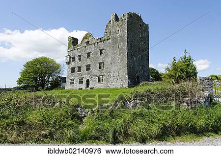 Stock Photograph - Leamaneh Castle, Burren, County Clare, Ireland, Europe. Fotosearch