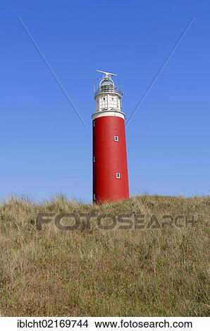 Picture - Lighthouse, De Cocksdorp, Texel, The Netherlands, Europe, PublicGround, Europe. Fotosearch
