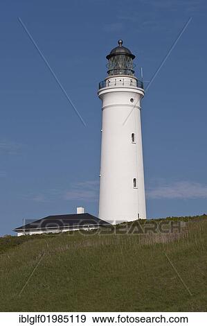 Stock Photo - Lighthouse, Hirtshals, North Jutland region, Denmark, Europe, PublicGround, Europe. Fotosearch
