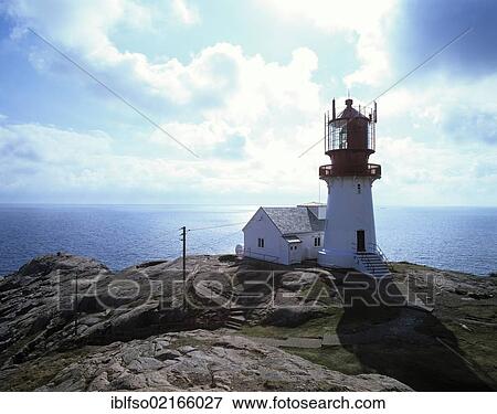 Lighthouse in Lindesnes, Lindesnes fyr, the southernmost point of Norway, South Cape, Vest-Agder, Norway, Scandinavia, Europe View Large Photo Image Stock Photo - Lighthouse in Lindesnes, Lindesnes fyr, the southernmost point of Norway, South Cape, Vest-Agder, Norway, Scandinavia, Europe. Fotosearch
