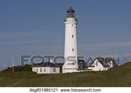 Lighthouse with outbuildings and lighthouse keeper's cottage, Hirthals, Northern Jutland, Denmark, Europe, PublicGround, Europe View Large Photo Image Stock Image - Lighthouse with outbuildings and lighthouse keeper's cottage, Hirthals, Northern Jutland, Denmark, Europe, PublicGround, Europe. Fotosearch