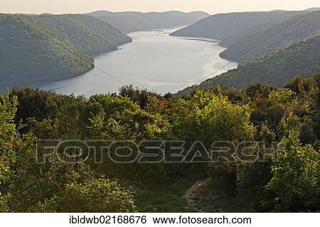 Stock Photograph - Lim canal or Limski kanal, Istria, Croatia, Europe. Fotosearch