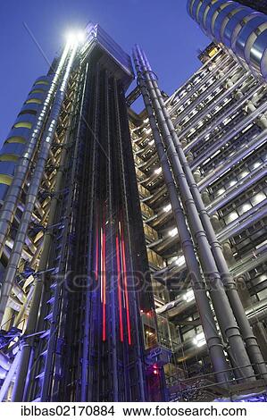 Lloyd's Building, designed by Richard Rogers, at dusk, the building is home to Lloyd's of London insurance company, London, England, United Kingdom, Europe View Large Photo Image Picture - Lloyd's Building, designed by Richard Rogers, at dusk, the building is home to Lloyd's of London insurance company, London, England, United Kingdom, Europe. Fotosearch