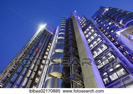 Lloyd's Building, designed by Richard Rogers, at dusk, the building is home to Lloyd's of London insurance company, London, England, United Kingdom, Europe View Large Photo Image Stock Photography - Lloyd's Building, designed by Richard Rogers, at dusk, the building is home to Lloyd's of London insurance company, London, England, United Kingdom, Europe. Fotosearch