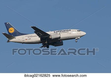 Lufthansa Boeing 737-500 approaching to land in Frankfurt, Hesse, Germany, Europe View Large Photo Image Stock Photography - Lufthansa Boeing 737-500 approaching to land in Frankfurt, Hesse, Germany, Europe. Fotosearch