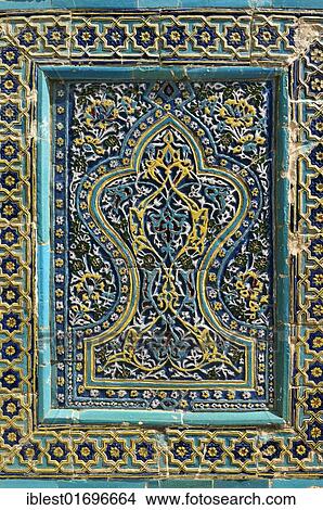 Majolica tile decoration at Shah-i-Zinda, Shahizinda Necropolis, Samarkand, Silk Road, Uzbekistan, Central Asia, Asia View Large Photo Image Picture - Majolica tile decoration at Shah-i-Zinda, Shahizinda Necropolis, Samarkand, Silk Road, Uzbekistan, Central Asia, Asia. Fotosearch