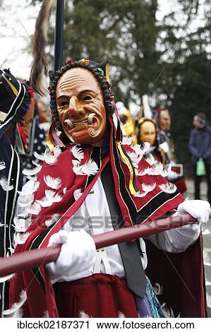 Man dressed up as Federahannes, Narrensprung carnival in Rottweil, Rottweiler Fasnet carnival, Swabian-Alemannic carnival, Baden-Wuerttemberg, Germany, Europe View Large Photo Image Stock Image - Man dressed up as Federahannes, Narrensprung carnival in Rottweil, Rottweiler Fasnet carnival, Swabian-Alemannic carnival, Baden-Wuerttemberg, Germany, Europe. Fotosearch