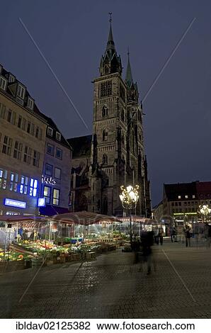 Market stalls on Koenigstrasse and St. Lorenz church at Christmastime, Nuremberg, Franconia, Bavaria, Germany, Europe View Large Photo Image Stock Image - Market stalls on Koenigstrasse and St. Lorenz church at Christmastime, Nuremberg, Franconia, Bavaria, Germany, Europe. Fotosearch