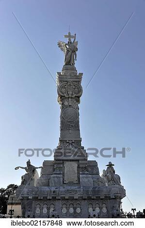 Stock Photo - Mausoleum of the firemen, Cementerio de Cristóbal Colón, Christopher Columbus Cemetery, 56-ha cemetery, Havana, Cuba, Greater Antilles, Caribbean, Central America, America, North America. Fotosearch