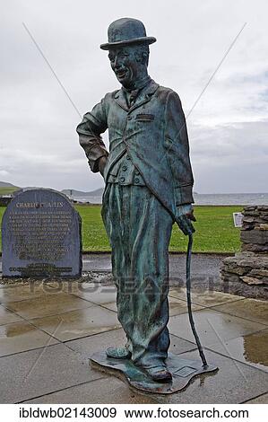 Memorial to Charlie Chaplin, 1889-1977, by Alan Ryan Hall, Waterville, Ring of Kerry, County Kerry, Ireland, Europe View Large Photo Image Stock Photo - Memorial to Charlie Chaplin, 1889-1977, by Alan Ryan Hall, Waterville, Ring of Kerry, County Kerry, Ireland, Europe. Fotosearch
